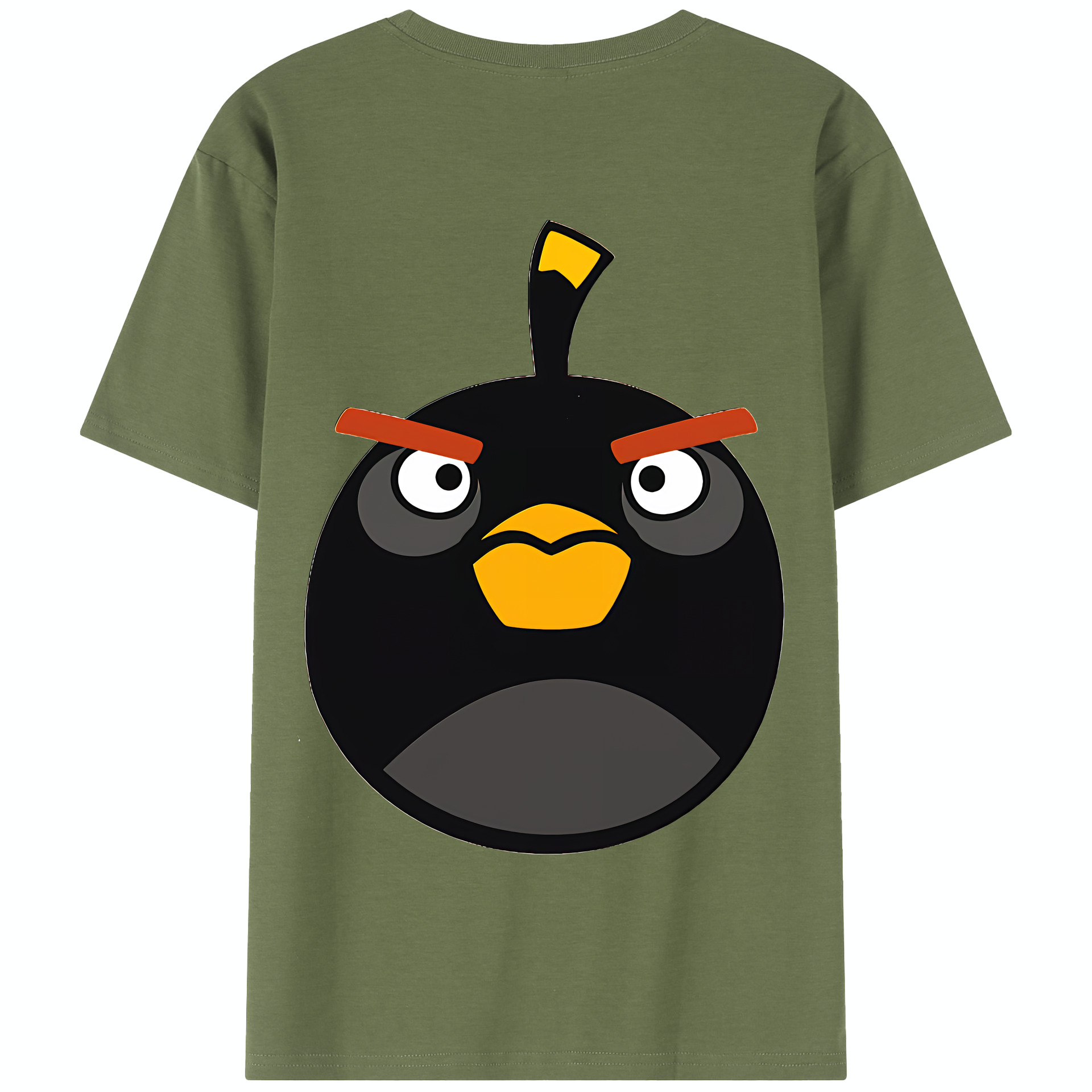 （画像用） Angry Birds アングリーバード 綿100％半袖Tシャツ（背面プリント）